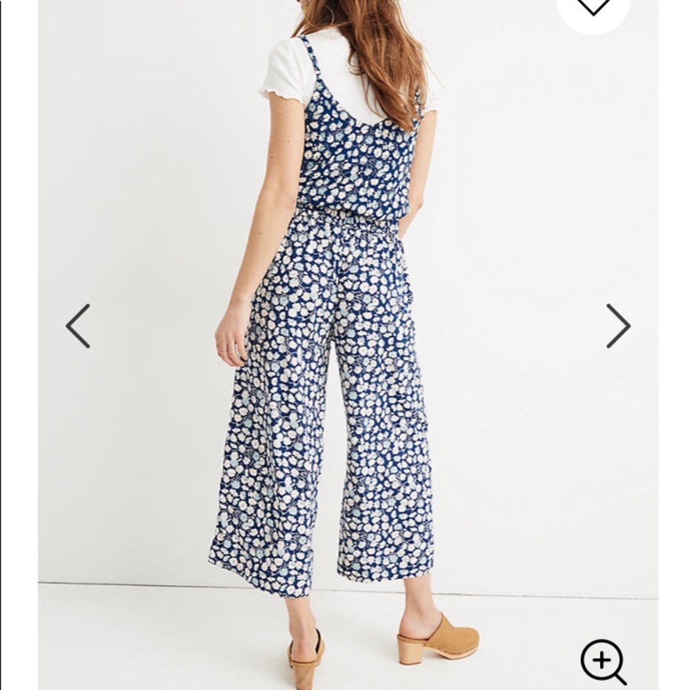 Madewell Huston Pull On Crop Pant Blue Floral